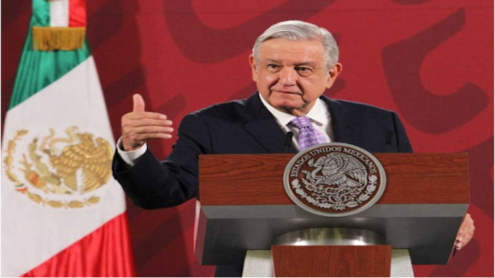 El presidente de México, Andrés Manuel López Obrador, durante la rueda de prensa
