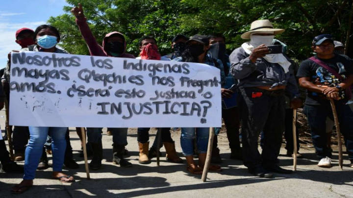 El grupo indígena protesta por actividades de la minera suiza